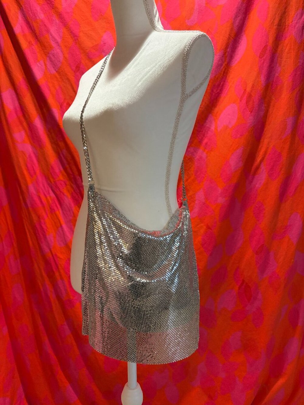 Silver mesh chainmail Zara purse